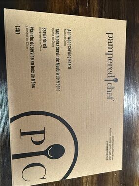 Pampered Chef Brown Kraft Packaging with Black Logo